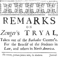 Remarks on Zenger's Tryal