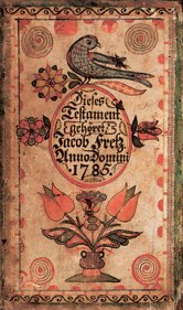 German fraktur bookplate, 1785