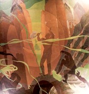Aaron Douglas, Song of the Towers, 1934