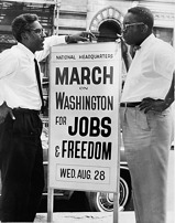 Bayard Rustin and Cleveland Robinson, 7 August 1963