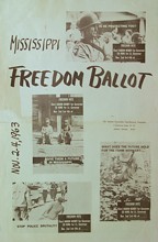 Mississippi Freedom Ballot, flier distributed to publicize the upcoming Freedom Vote, November 2-4, 1963