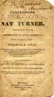 Title page, The Confessiona of Nat Turner