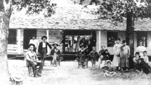 John Garrett Ainsworth family and home, Choctaw Territory (Oklahoma), c. 1891