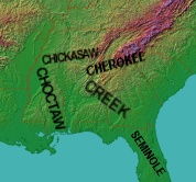 Tribal regions before Removal, ca. 1830