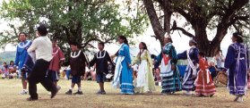 Green Corn dance, Choctaw Labor Day Festival, Tushka Homma, Oklahoma, September 2000