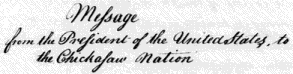 George Washington, Message from the President of the United States, to the Chickasaw Nation, December 30, 1790