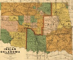 Map of the Indian and Oklahoma Territories, 1892