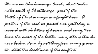 Major Fredrick C. Winkler, letter from Gordon's Mill