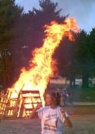 High school homecoming bonfire, Ohio, 2001