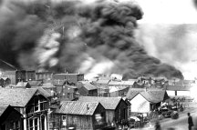 Mining town fire, Cripple Creek, Colorado, 1896