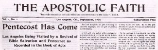 First issue of Azusa St. Mission newspaper, September 1906