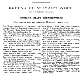 Womans State Organizations, October 1889