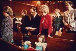 Worshippers at St. Paul's Evangelical Lutheran Church